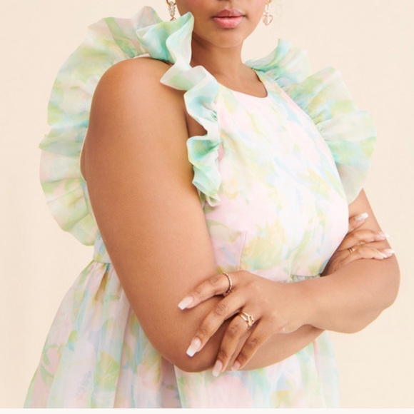 Anthropologie Selkie women  Ruffle Romance dress size L NWOT - Picture 2 of 8